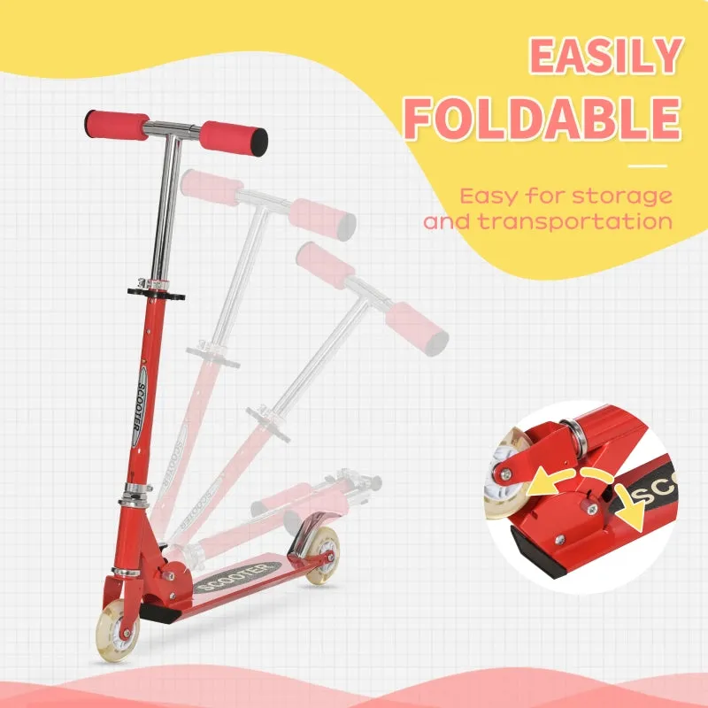 2 in 1 Design Snow Scooter and Wheeled Scooter- Red