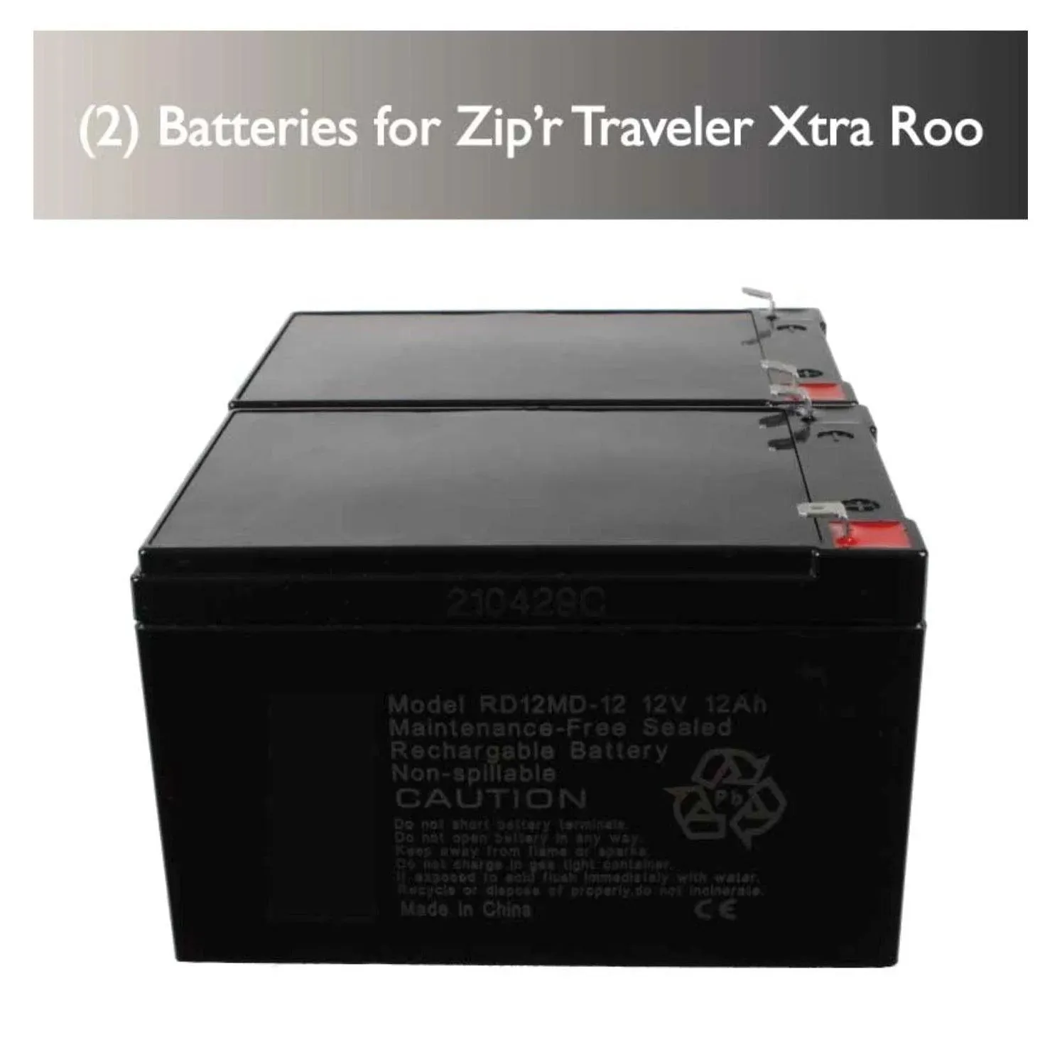 Batteries for Zip'r Traveler, Xtra, & Roo Mobility Scooters-TSA Approved