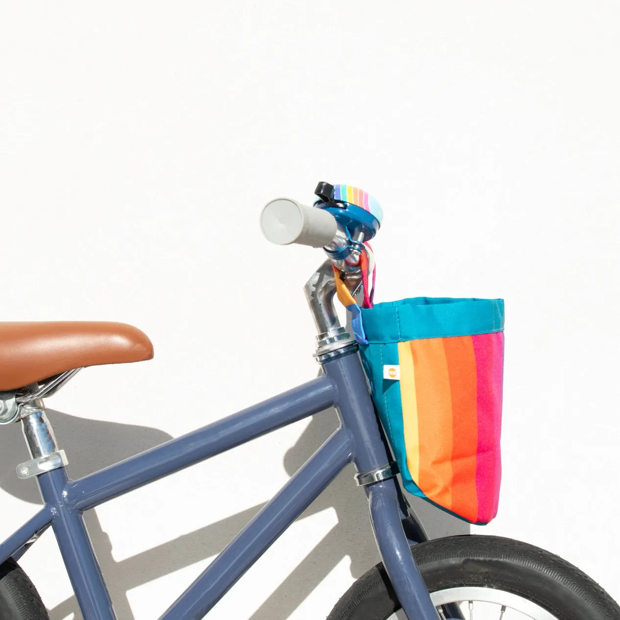 Bike & Scooter Front Canvas Basket | Rainbow