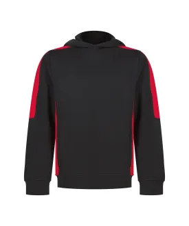 Black/Red - Kids contrast team hoodie