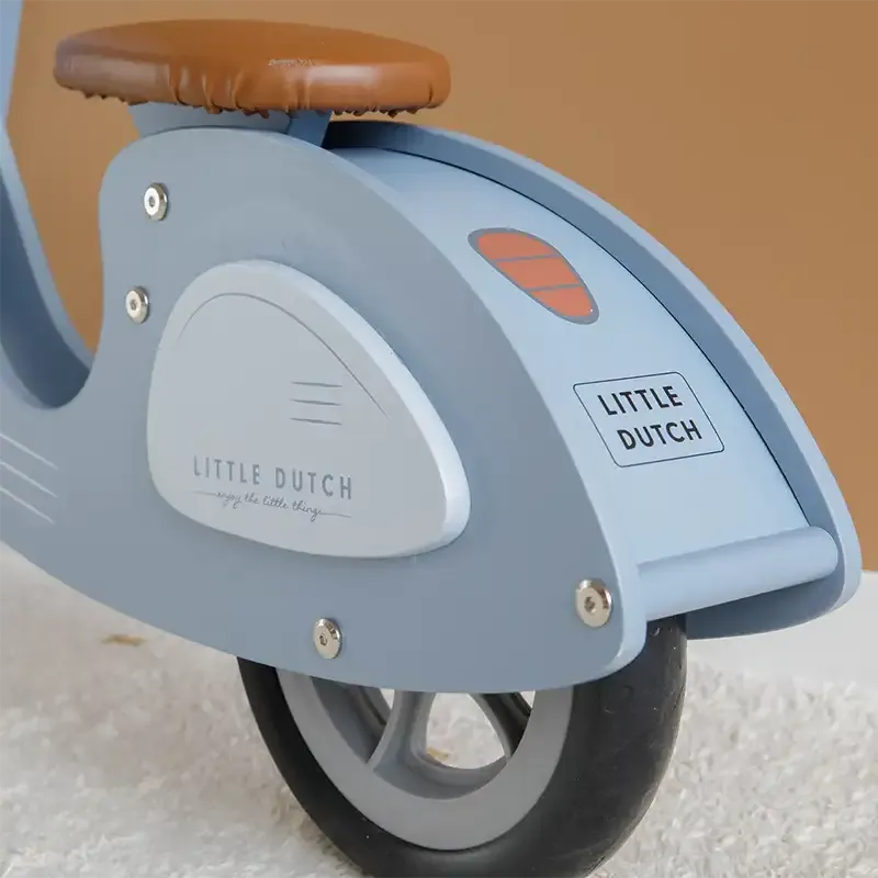 Blue Wooden Balance Bike Scooter