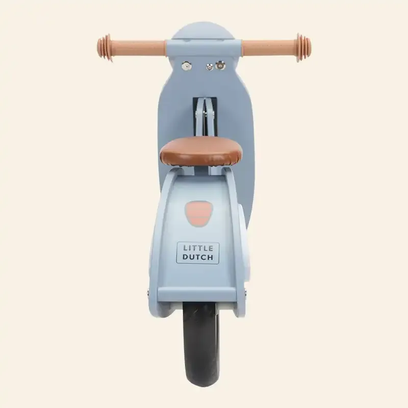 Blue Wooden Balance Bike Scooter