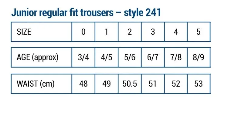 Boys Grey 241 Mock Fly Trousers (Age: 3/4 - 8/9)