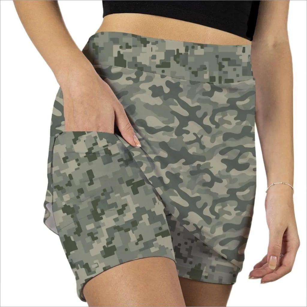 CAMO GREEN SKORT