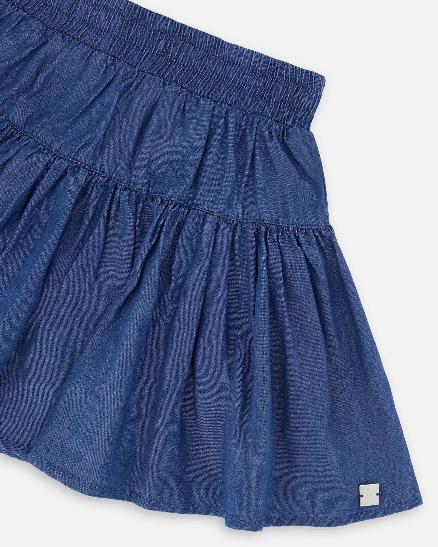 Chambray Skort Navy Blue