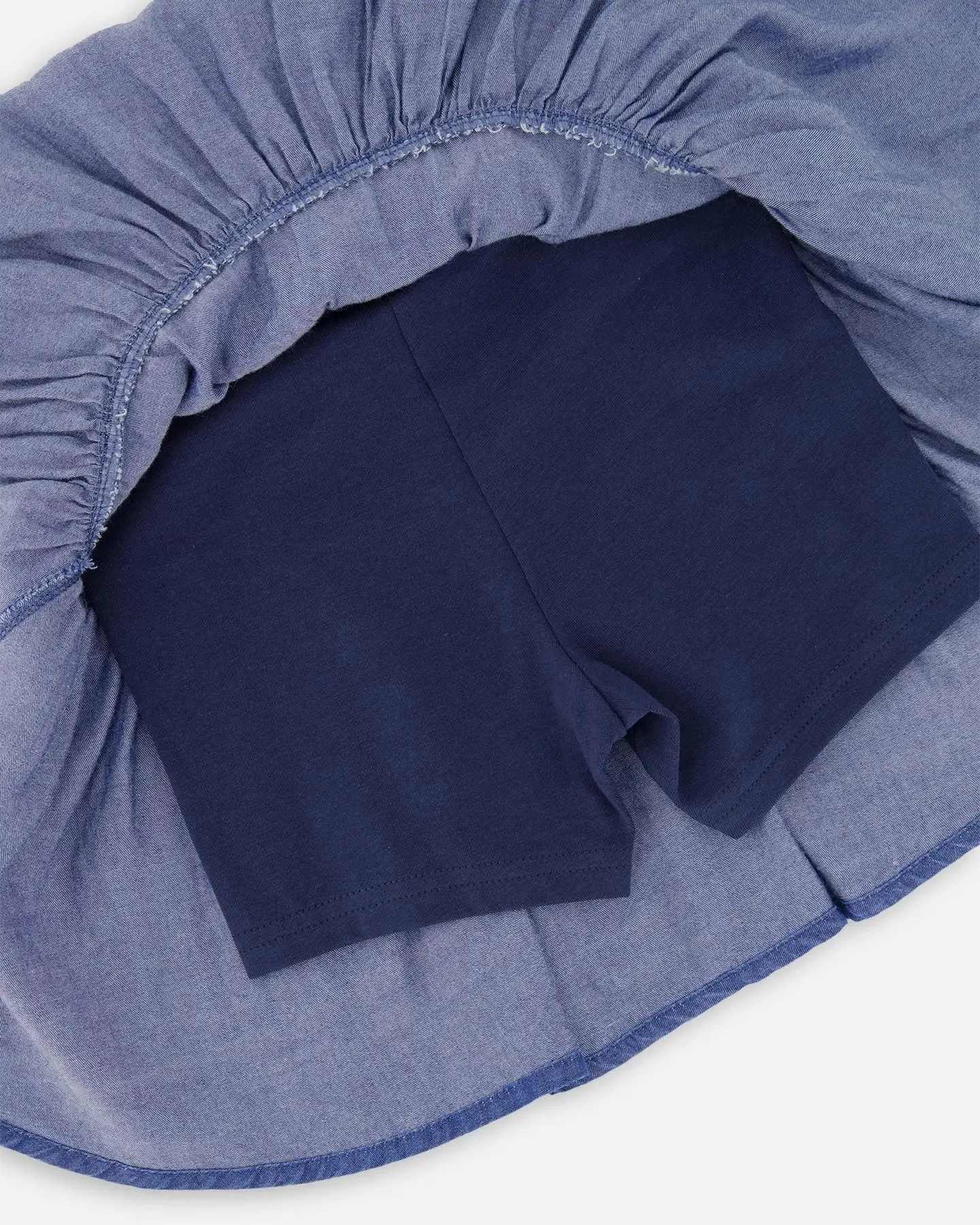 Chambray Skort Navy Blue