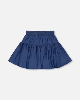 Chambray Skort Navy Blue