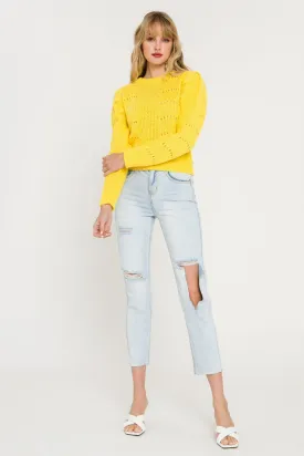 English Factory - Pleated Long Sleeve Sweater