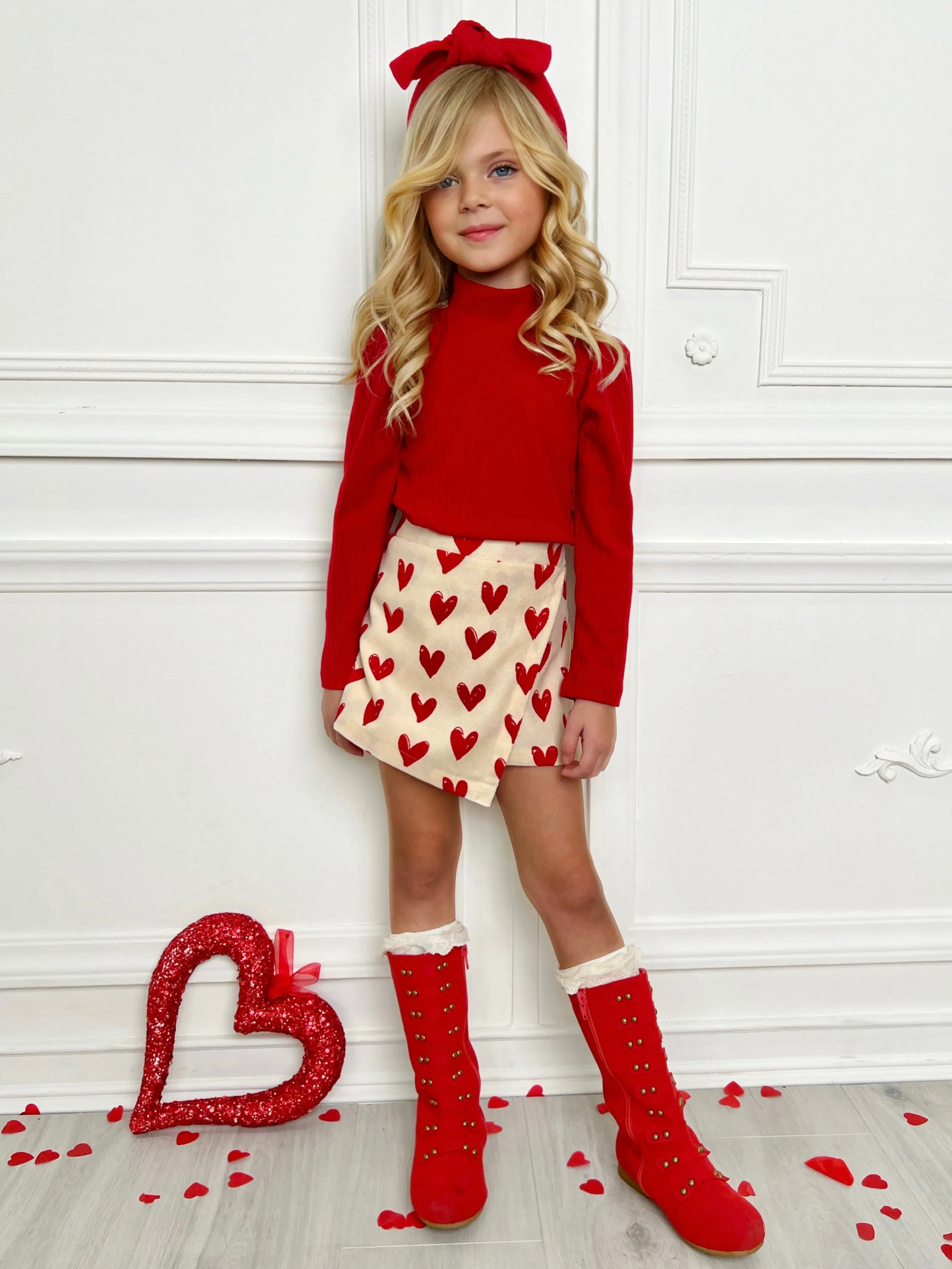 Forever Love Valentine's Day Top & Skort Set