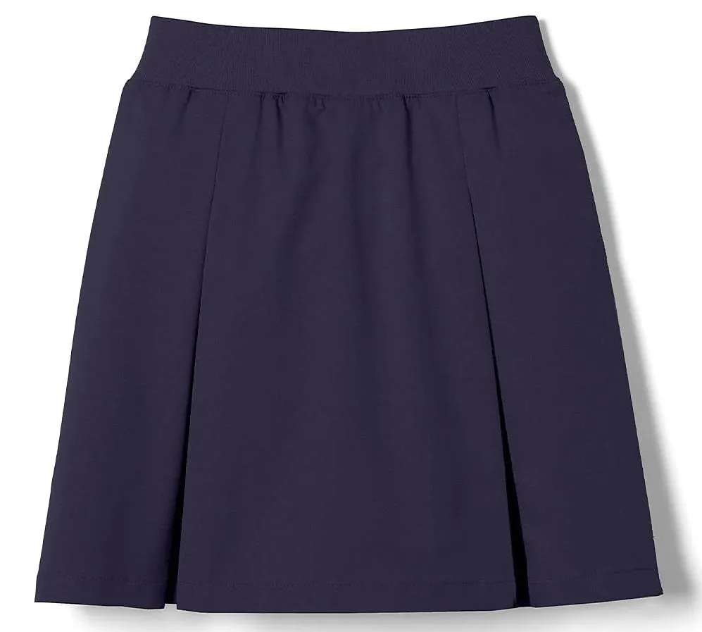 French Toast Girls School Uniform Pull-On Kick Pleat Performance Scooter Skort - Navy (With Shorts Under) - SX9273