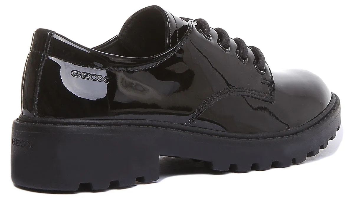 Geox J Casey In Black Patent