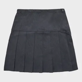 Girls Grey Teflon Pleated School Skirts