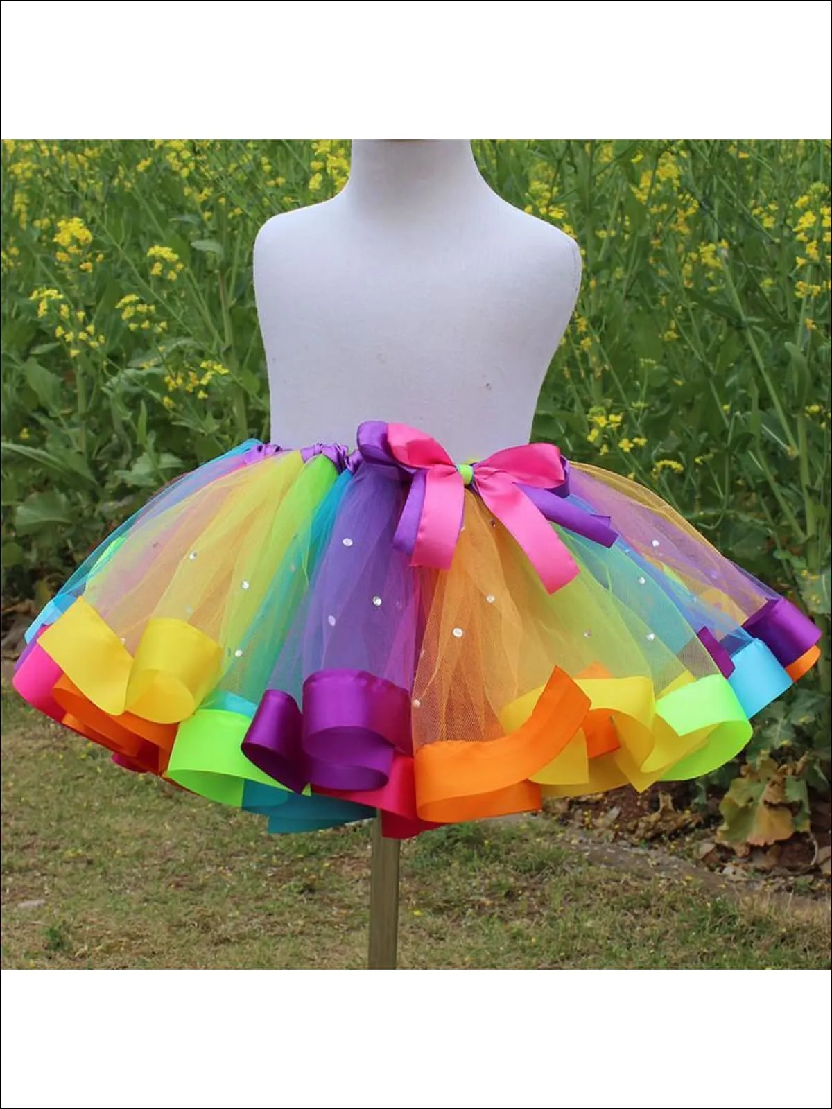 Girls Magical Rainbow Tutu With Rhinestones