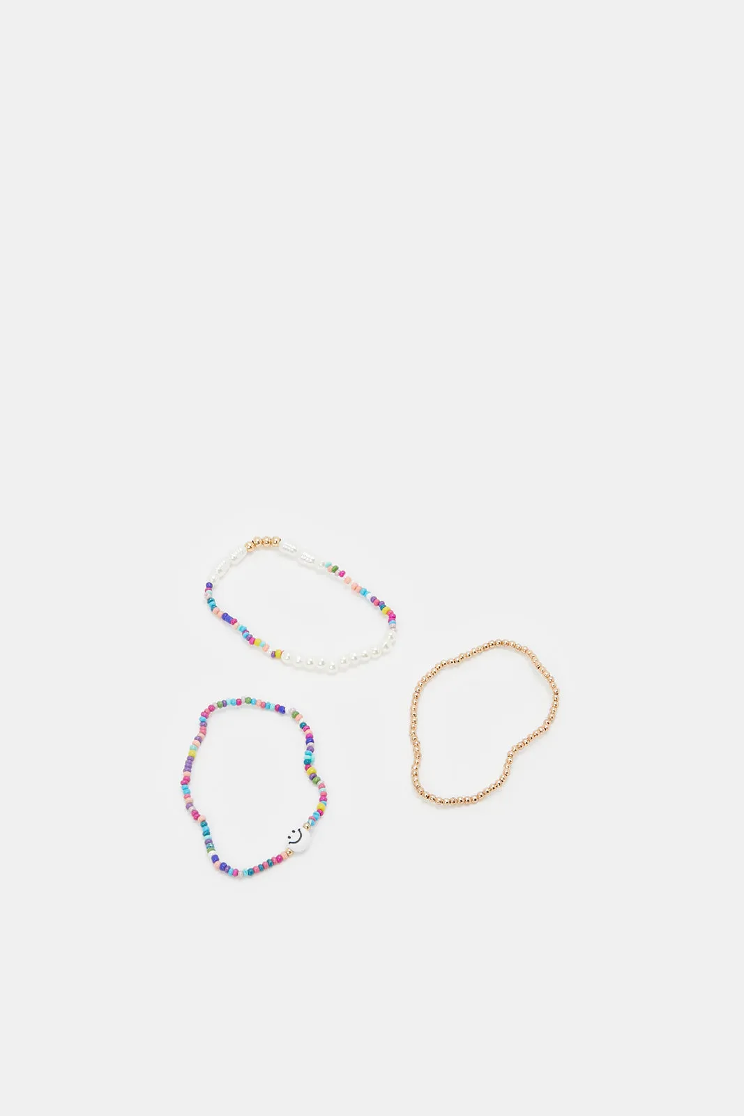 Girls Multicolour Embellished Necklace & Bracelet (Pack of 4)