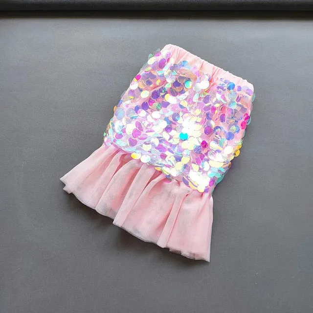 Girls Sequin Mermaid Skirt , 3 colours 2 - 9 years