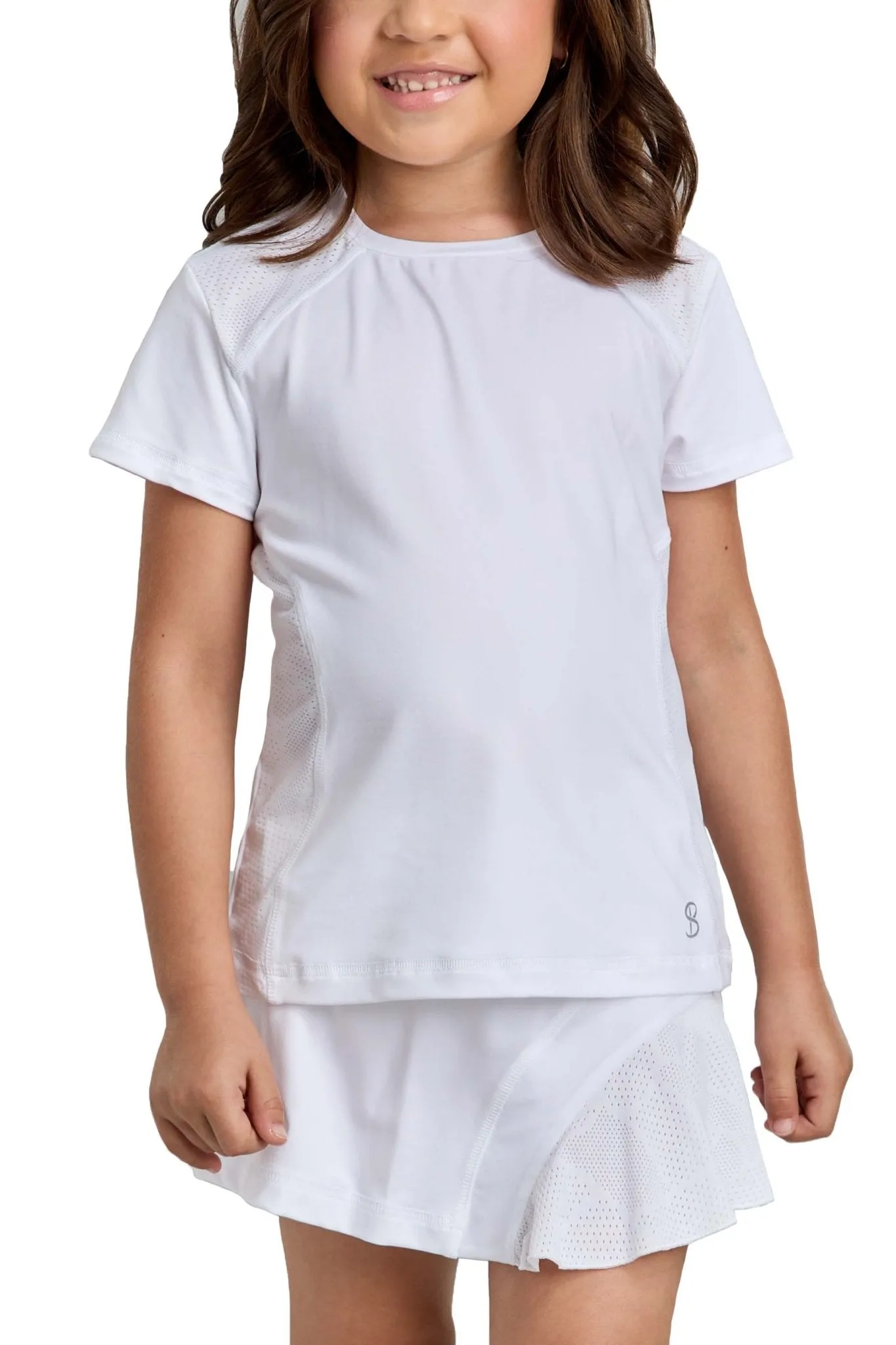 Girl's Short Sleeve - White Racquet