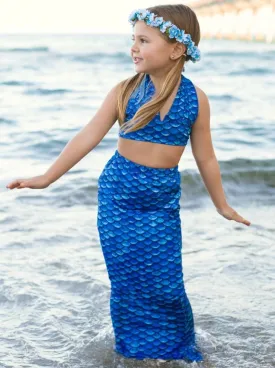 Girls The Ocean Is Calling Mermaid Swim Set