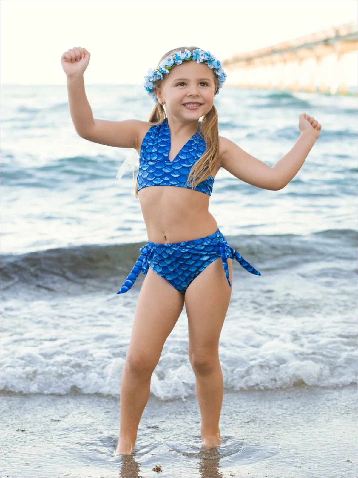 Girls The Ocean Is Calling Mermaid Swim Set