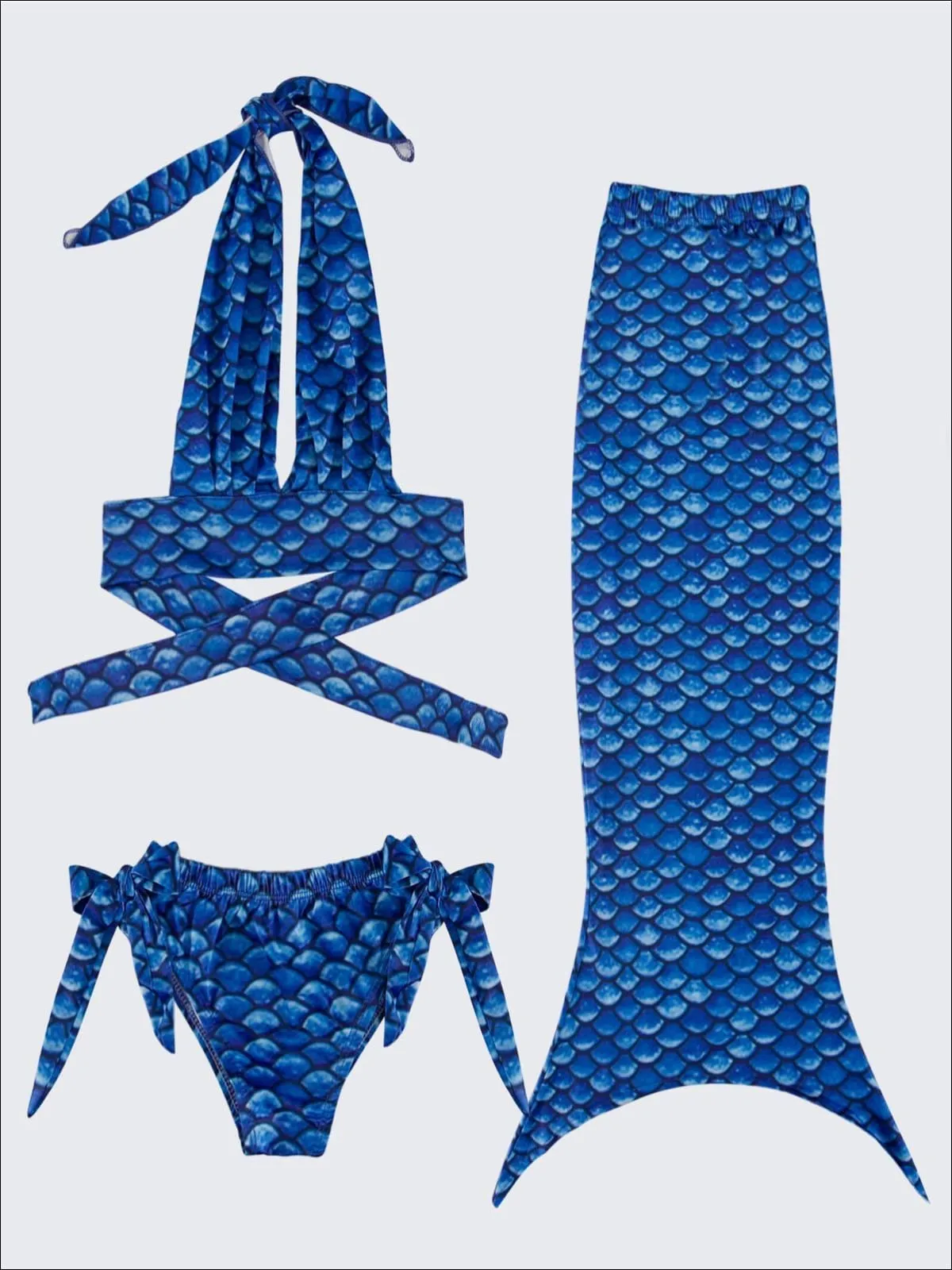 Girls The Ocean Is Calling Mermaid Swim Set