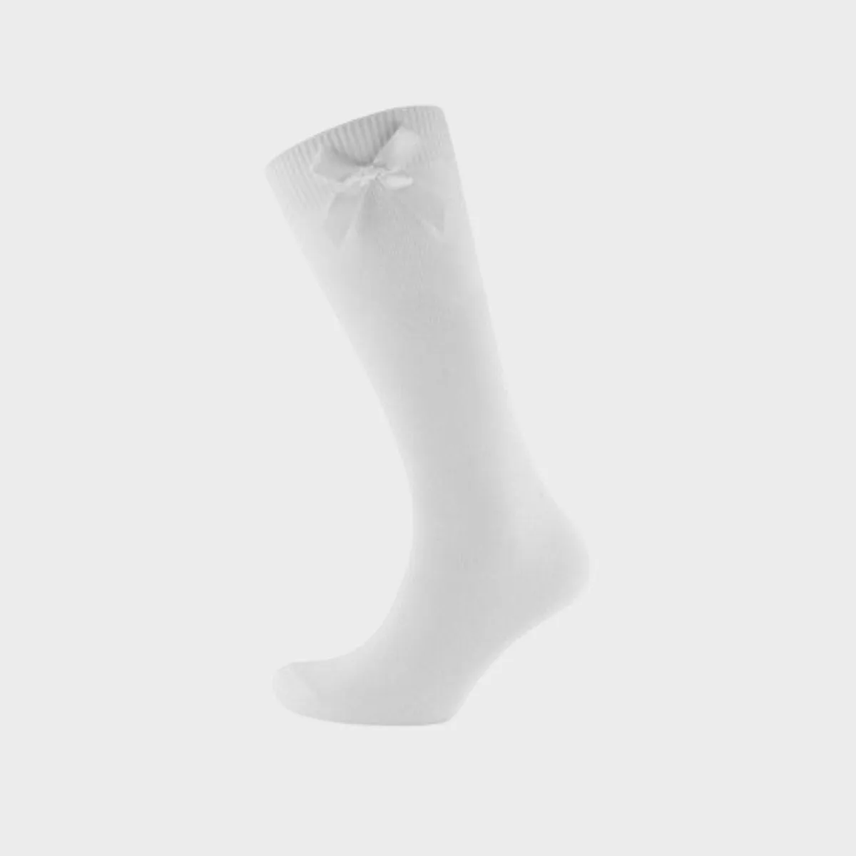 Girl`s White Knee High Socks