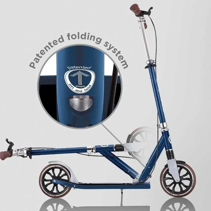 Globber NL 205 Deluxe Kick Scooter with Handbrake and Shock Absorber