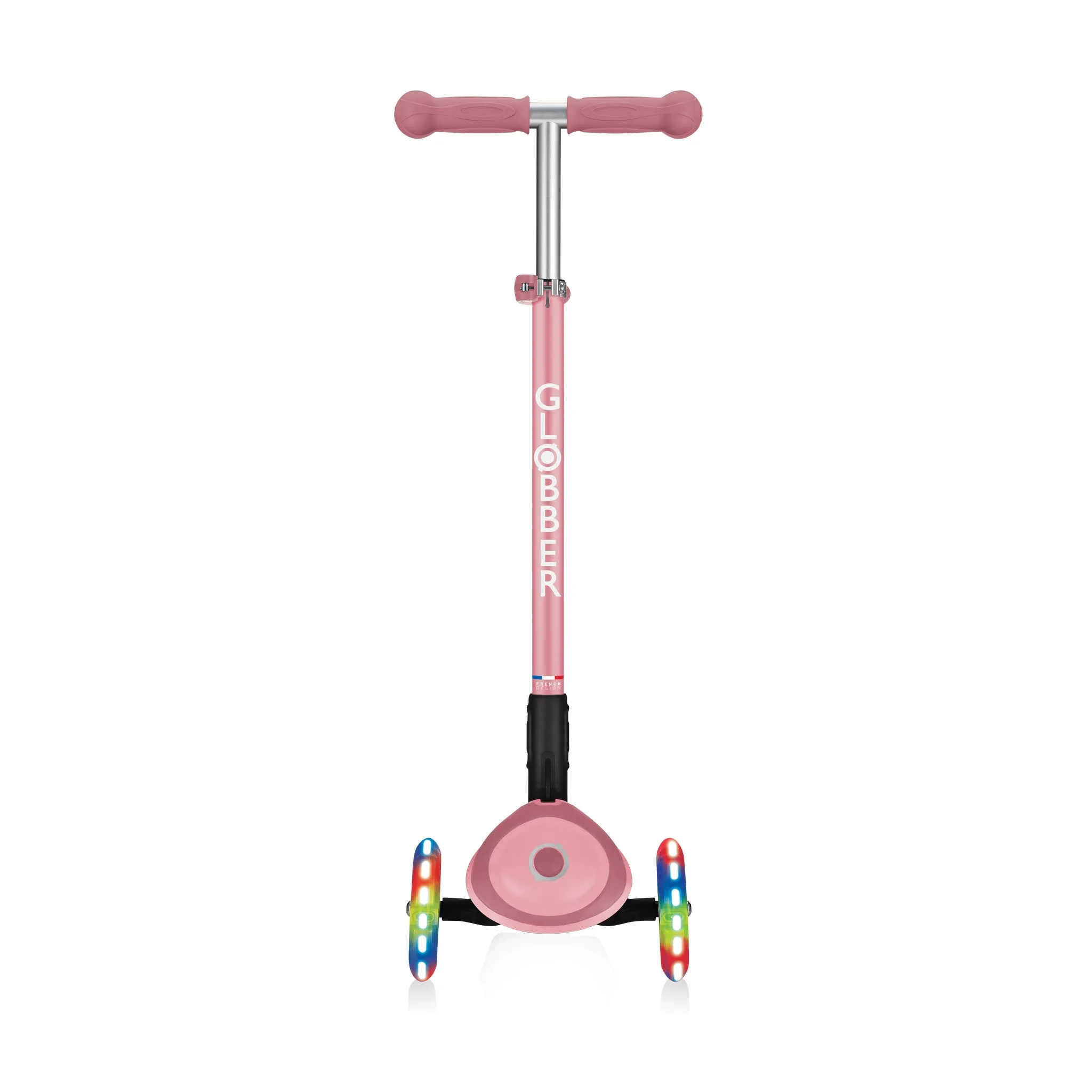 Globber Primo Foldable Plus Lights - Pastel Pink (3y - 9y)