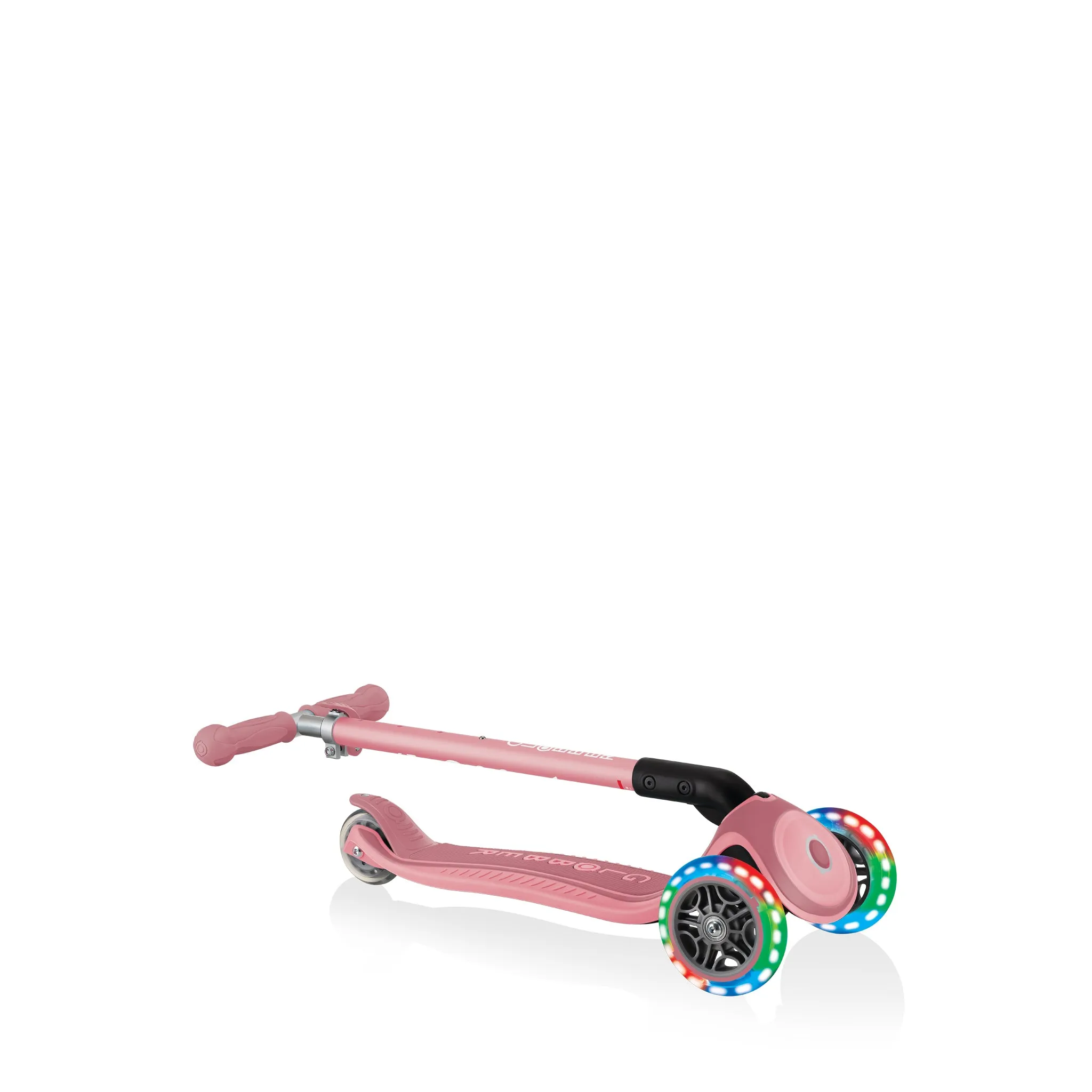 Globber Primo Foldable Plus Lights - Pastel Pink (3y - 9y)