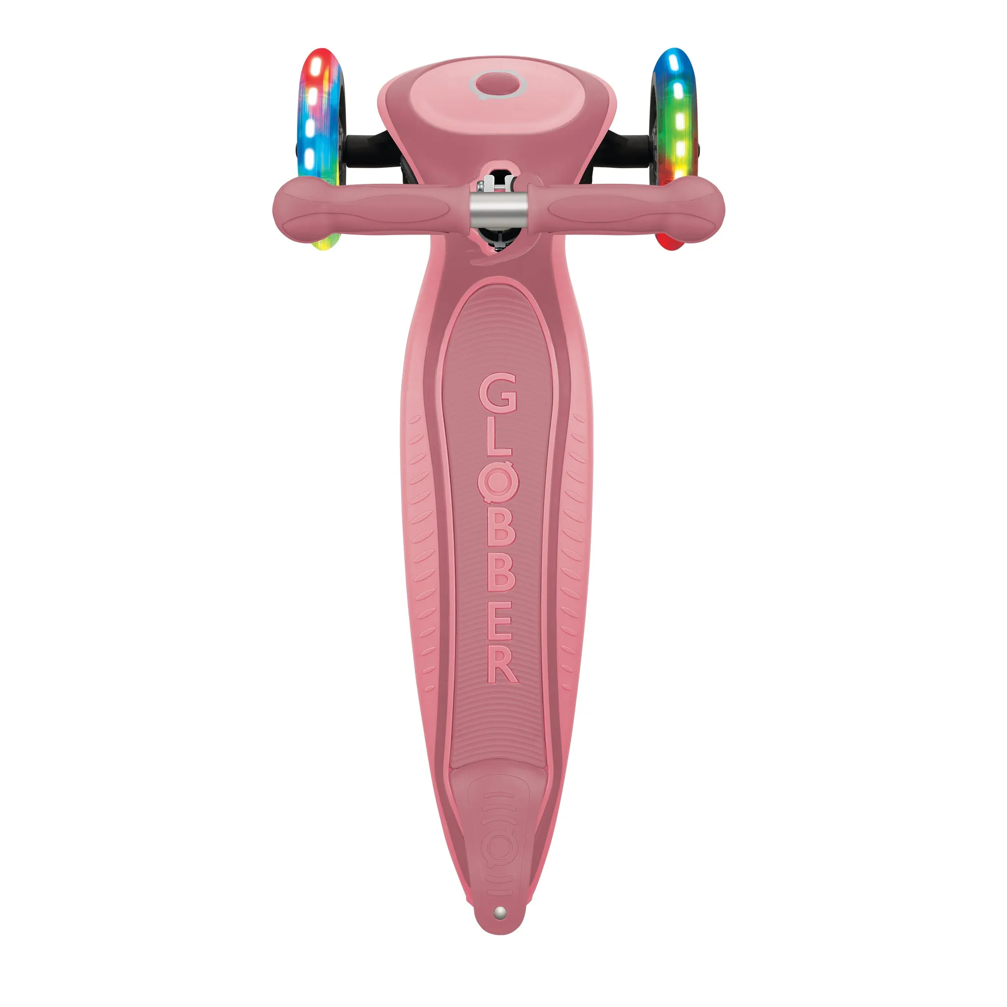 Globber Primo Foldable Plus Lights - Pastel Pink (3y - 9y)