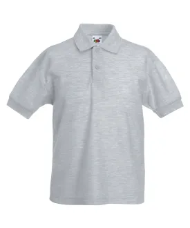 Heather Grey - Kids 65/35 piqué polo