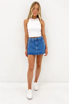 Ivy Denim Skort Mid Blue