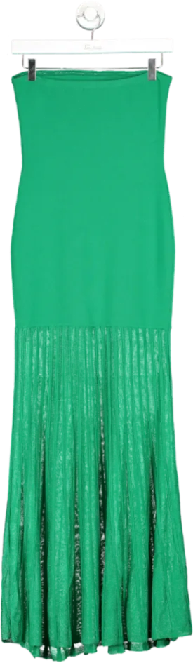 Karen Millen Green Pleated Maxi Dress UK S