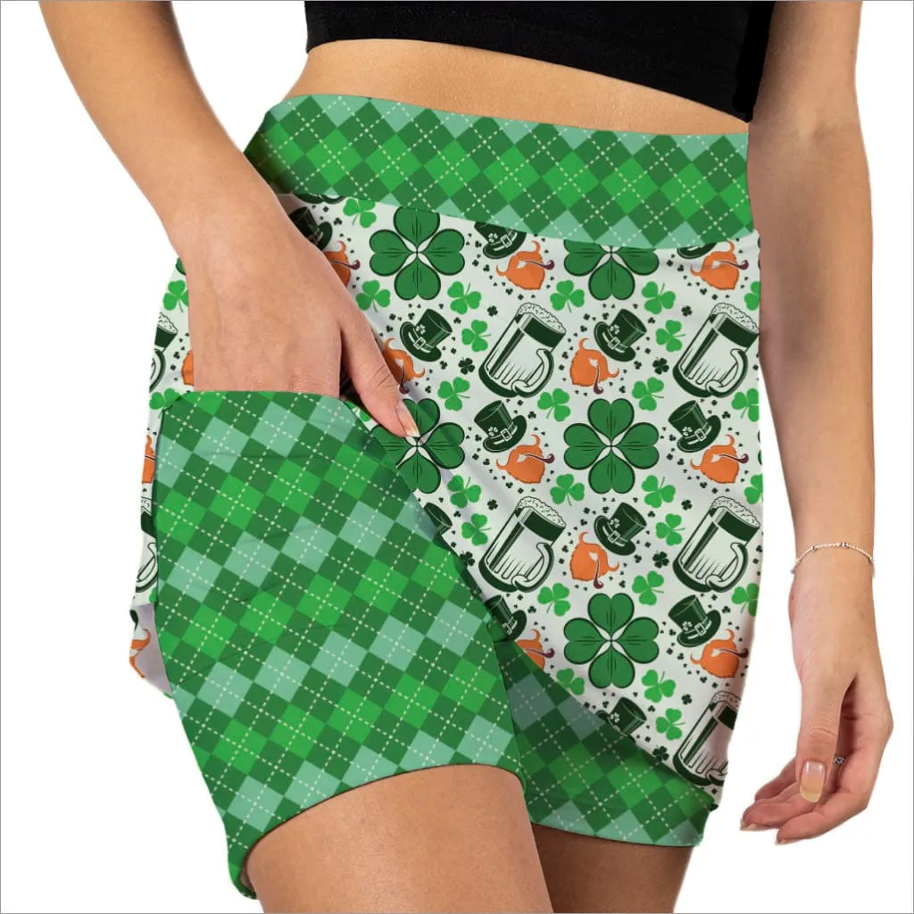 LUCKY CHARMS GREEN SKORT