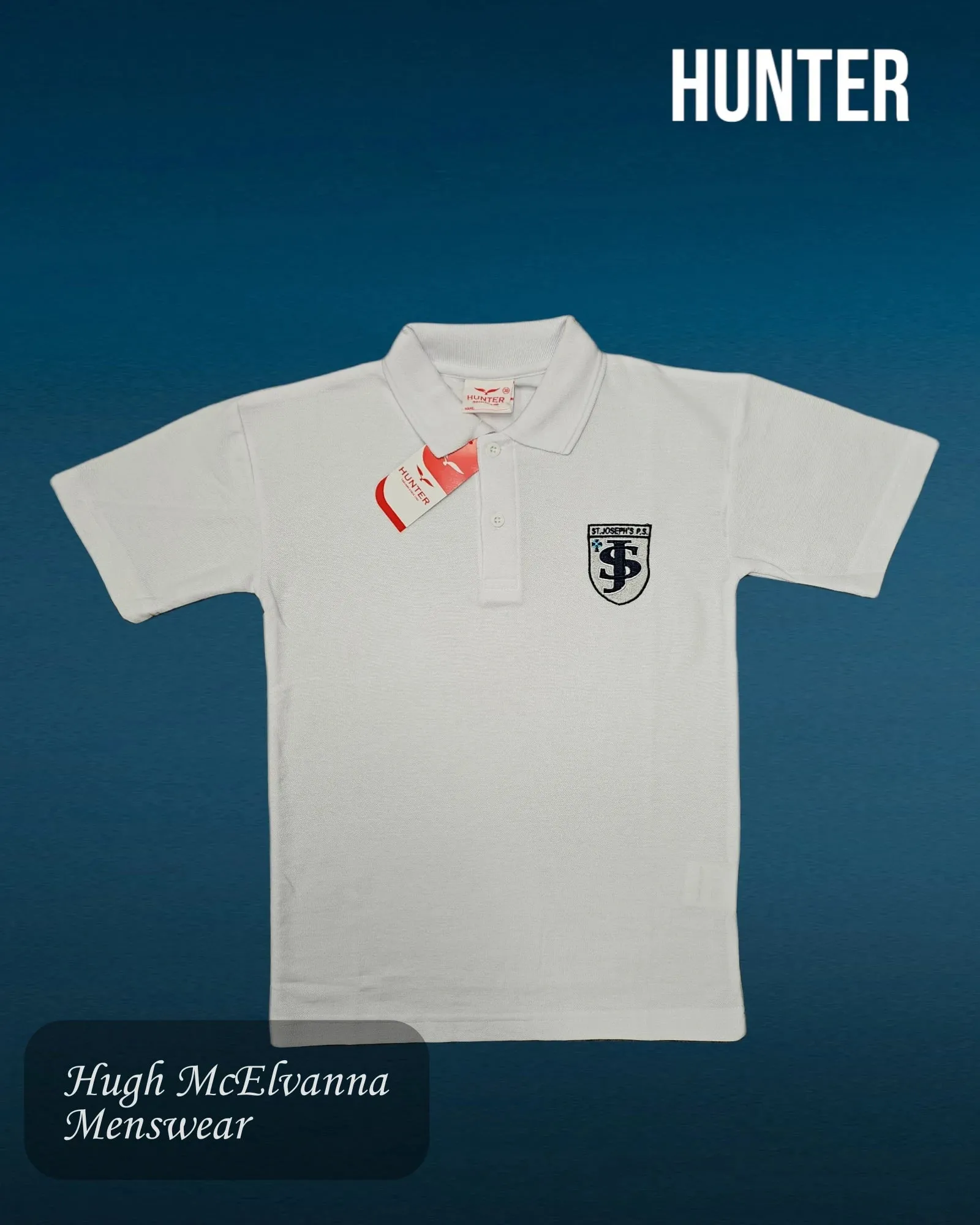 Madden White Polo Shirt by Hunter Style: 1342