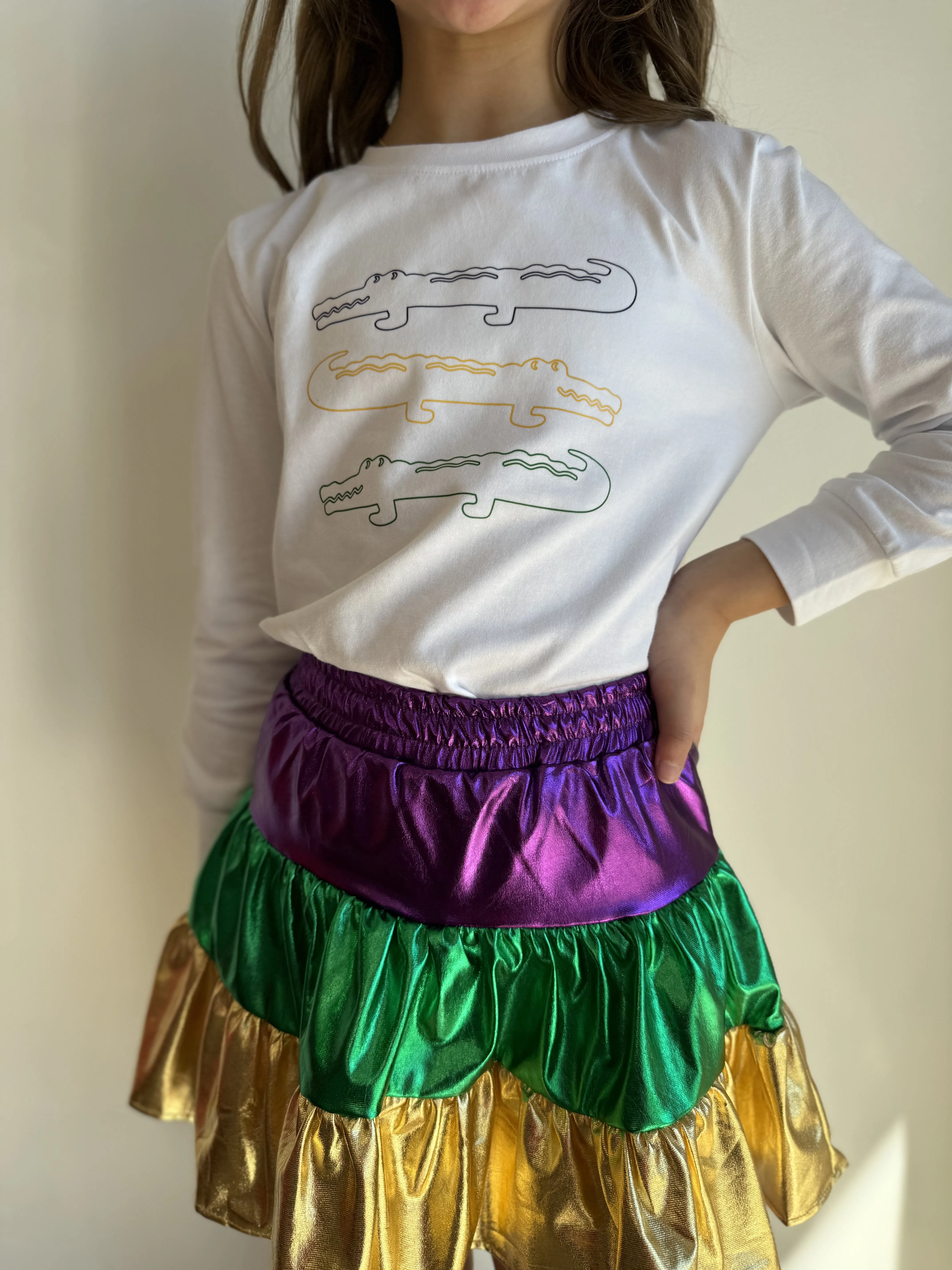 Mardi Gras Metallic Skort - Adults & Kids