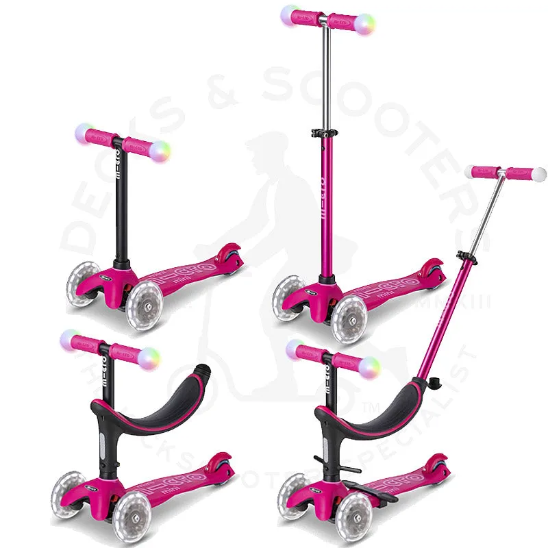 Micro Mini2grow Deluxe Magic LED Three Wheel Convertible Scooter for kids