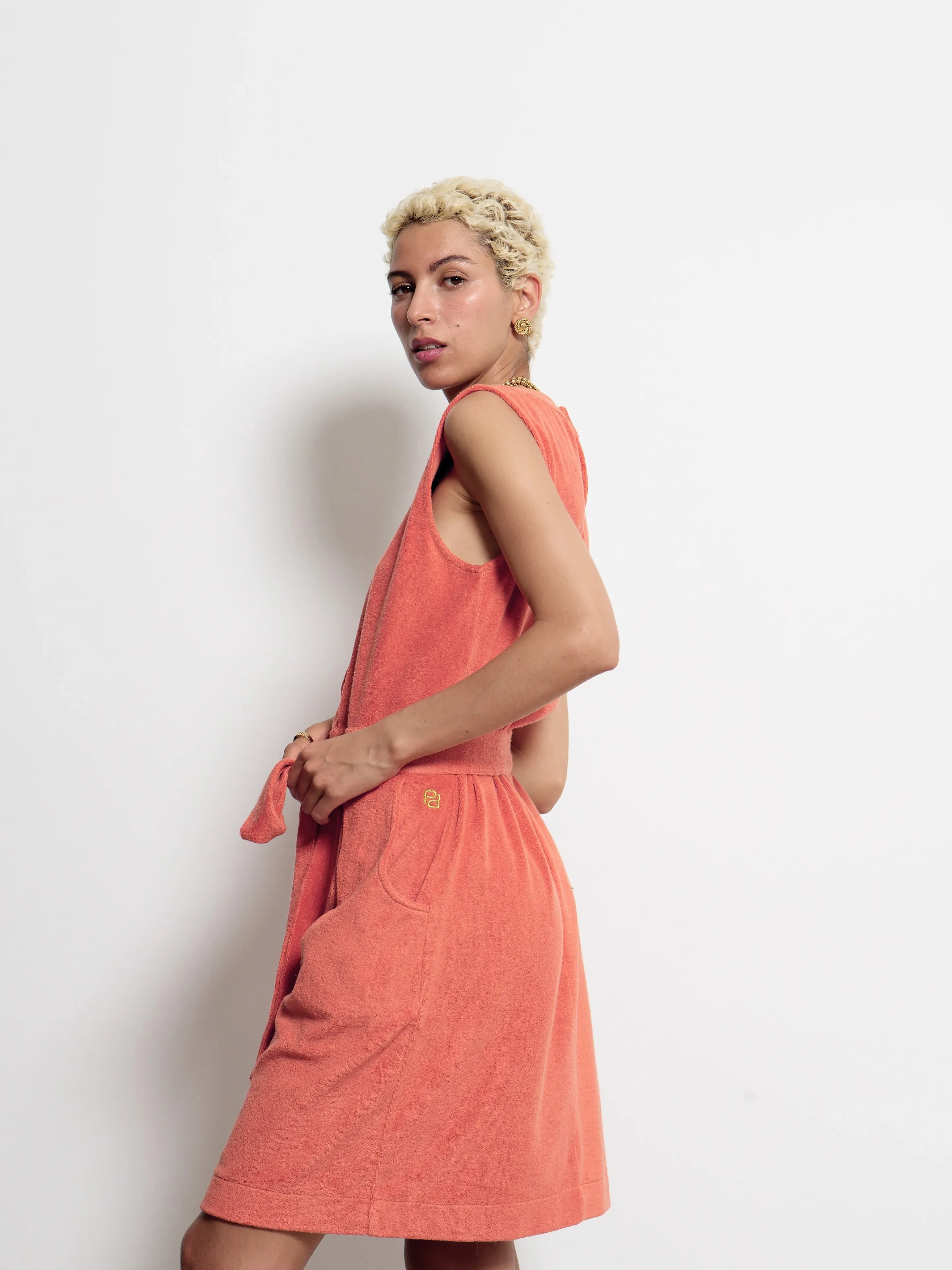 MIDI DRESS CORAL