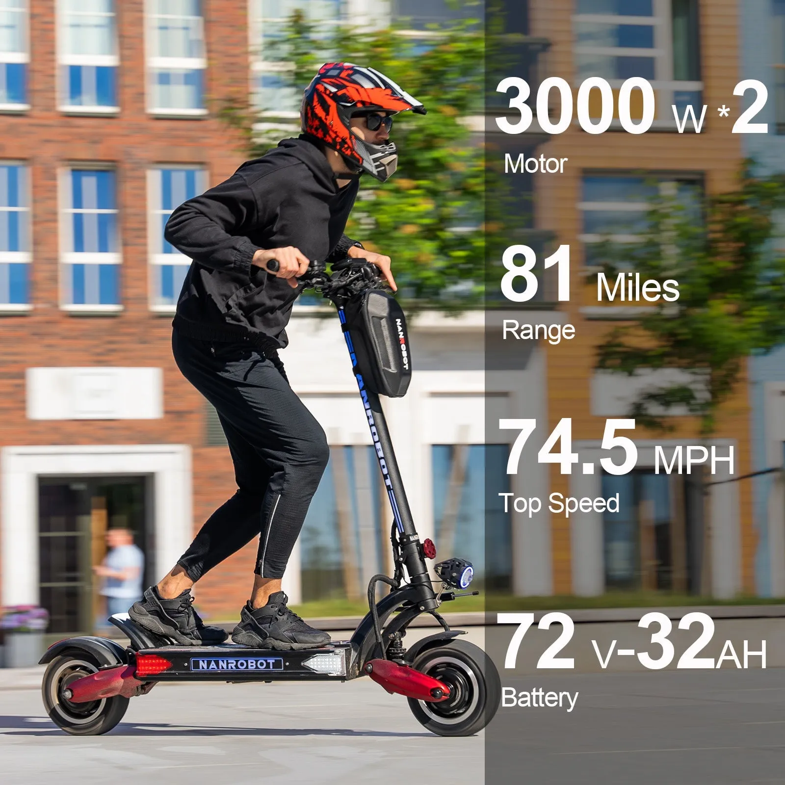 NANROBOT LS7  72V/32Ah 6000W Electric Scooter