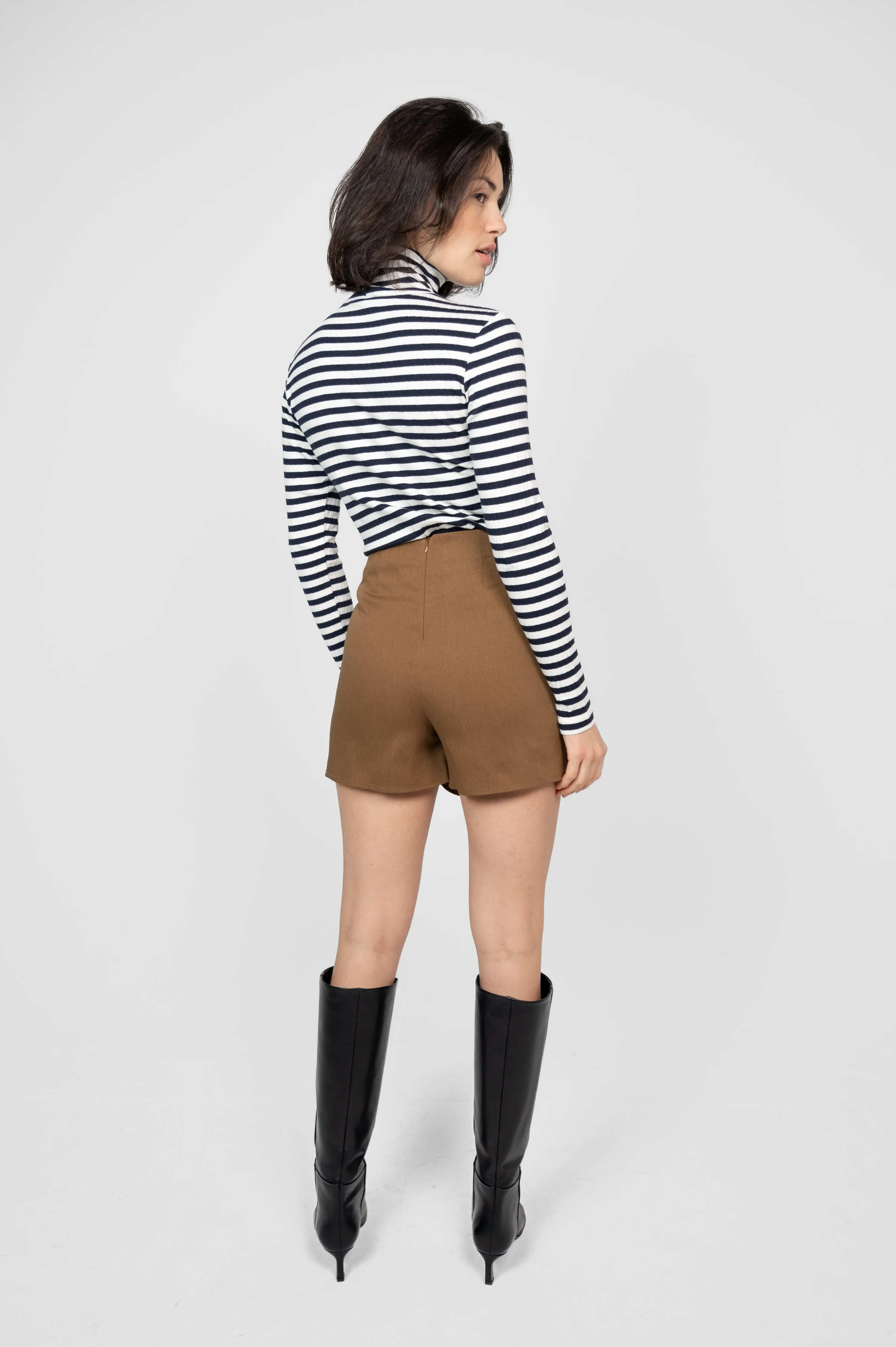 Organic Cotton Skort Brown