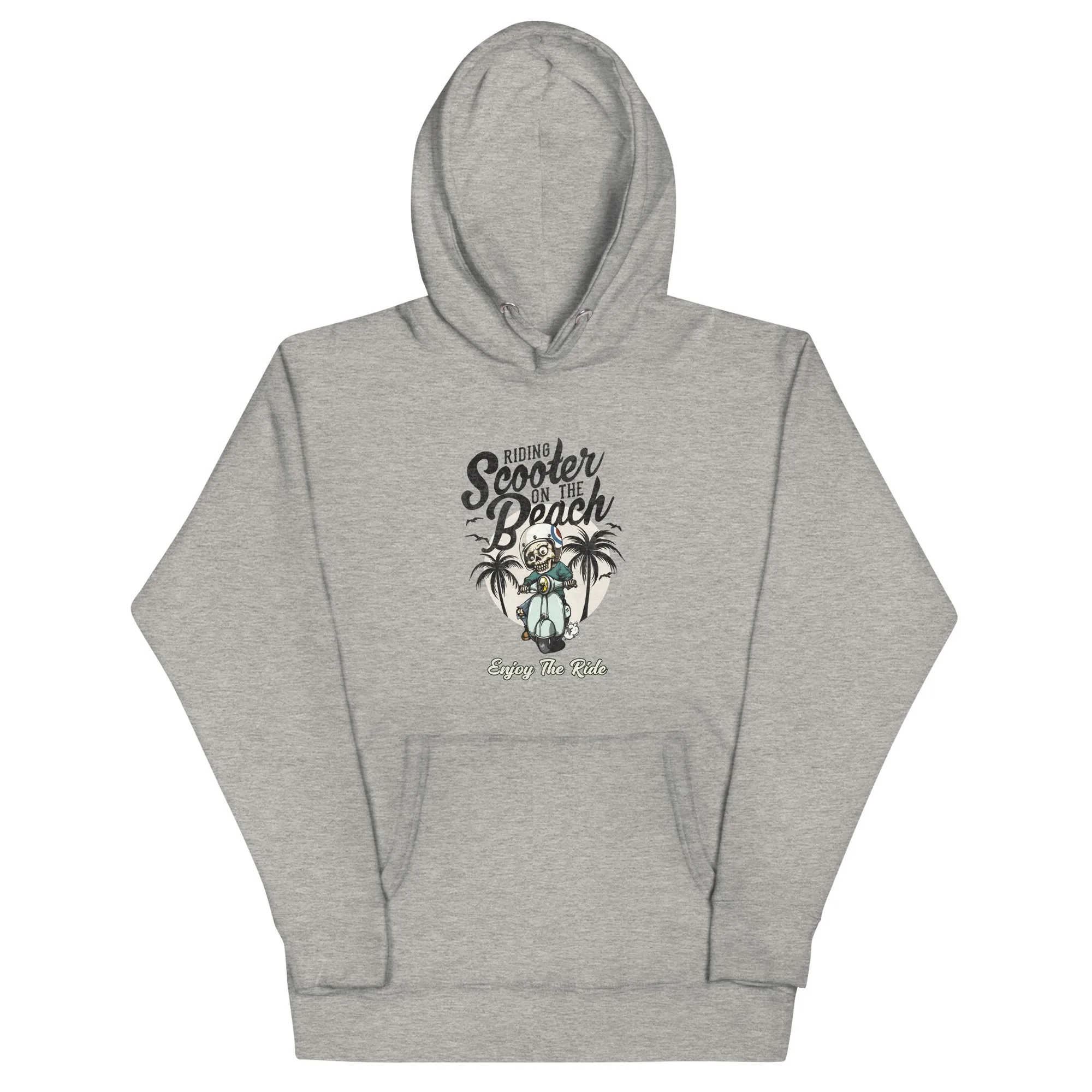 Riding Scooter On The Beach Hoodie