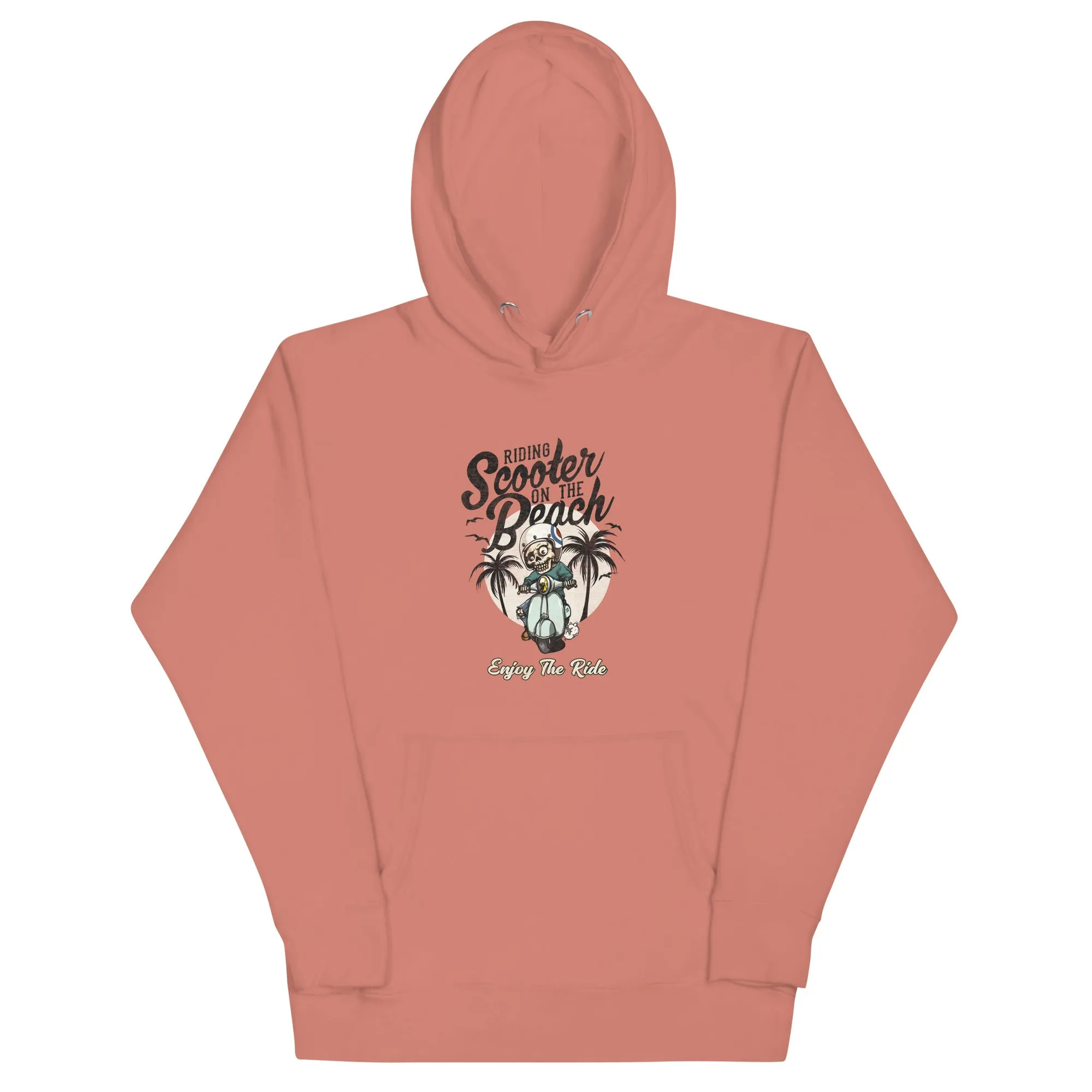 Riding Scooter On The Beach Hoodie