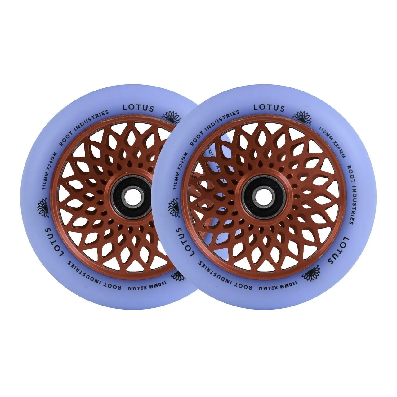 Root Industries 110mm X 24mm Lotus Wheels - Isotope/Pink (Pair)