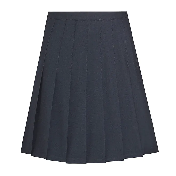 Senior Stitched Down Knife Pleat Skirt - Navy