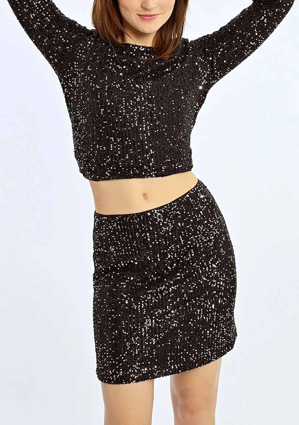 Sequined Mini Skirt