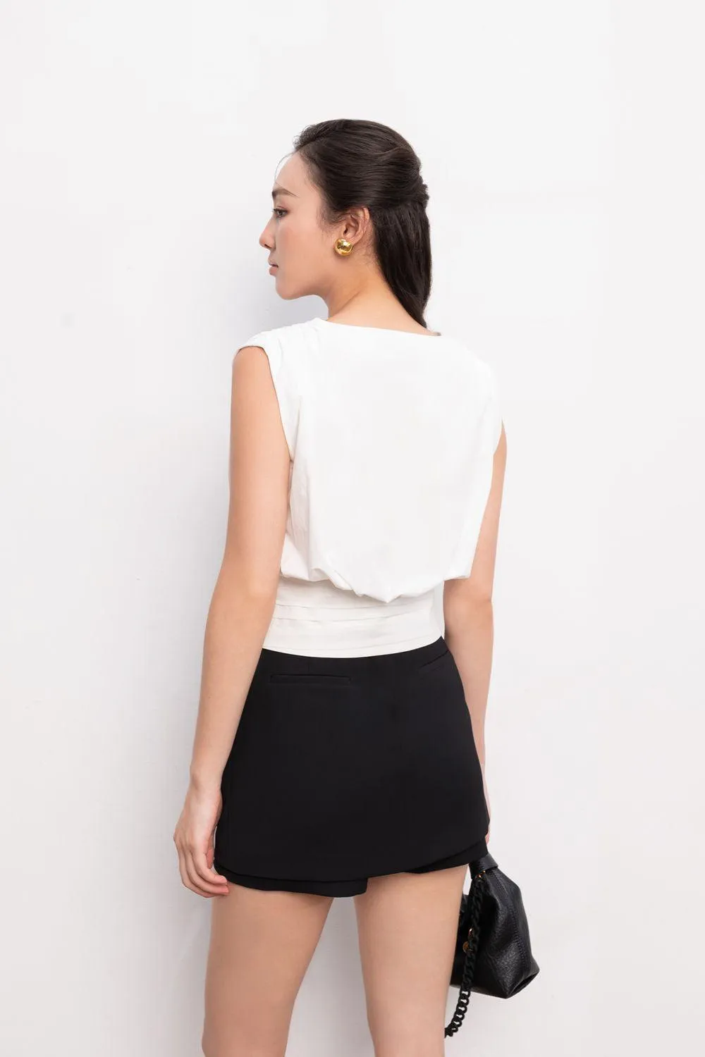 Serena Straight Side Pocket Polycotton Skort