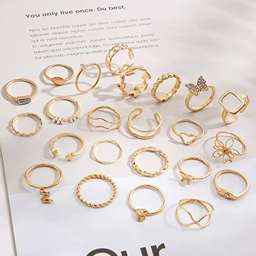 Shining Diva Fashion 23 Pcs Latest Stylish Rings for Women and Girls (14842r)