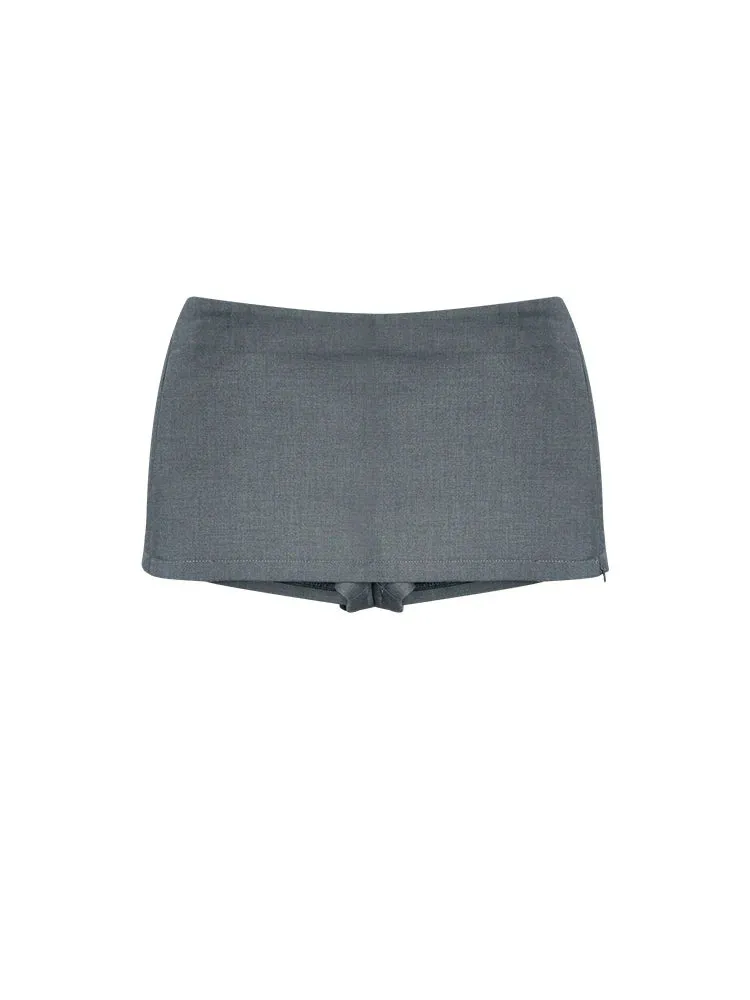 Sleek Slate Mini Skirt