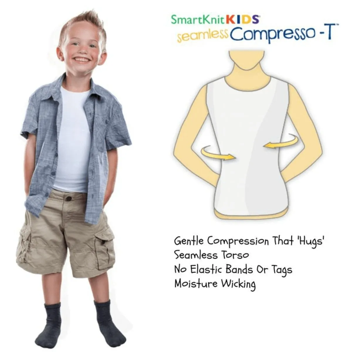 SmartKnit Kids Seamless Compresso-T