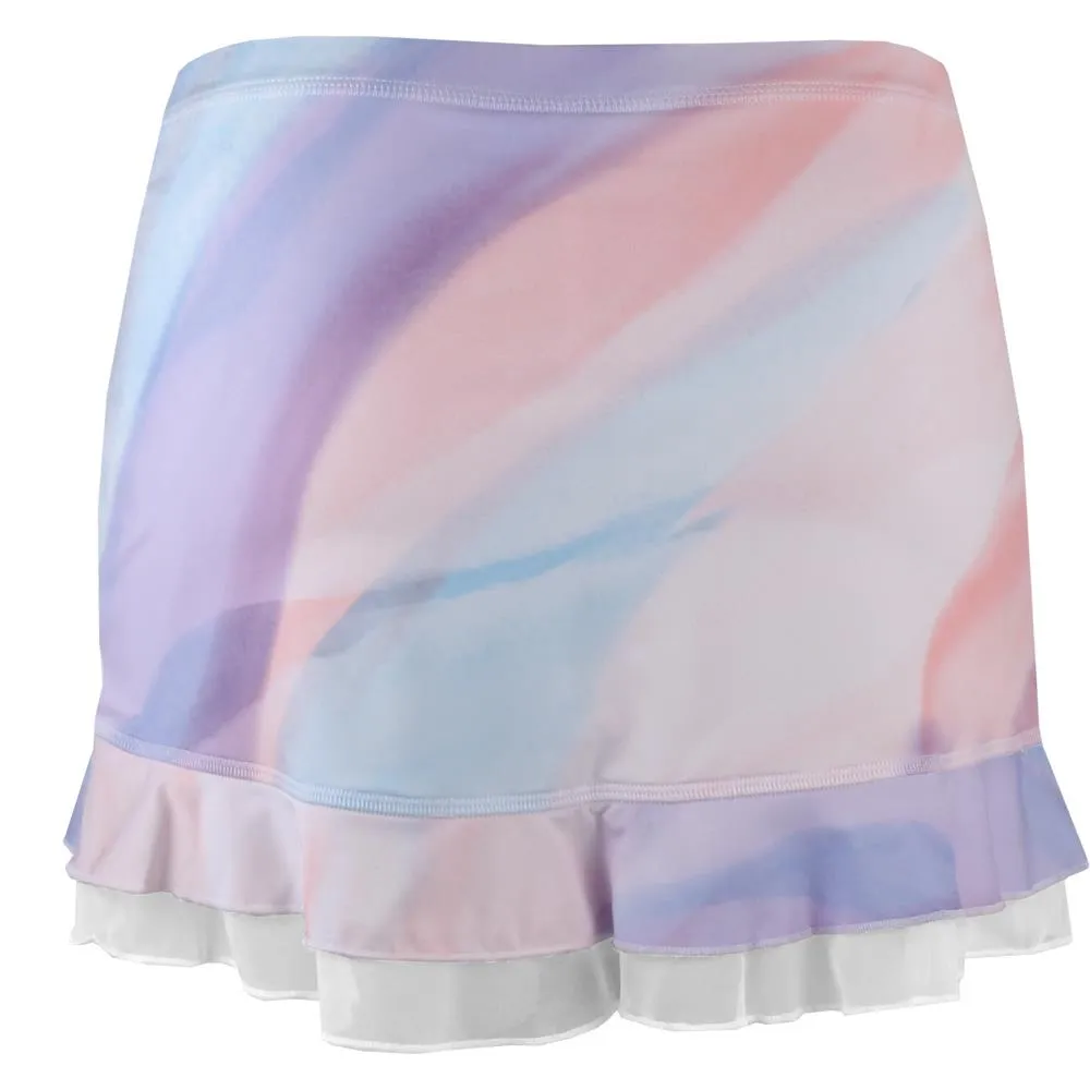 Sofibella Girls Watercolor Ruffle Skort - Watercolor