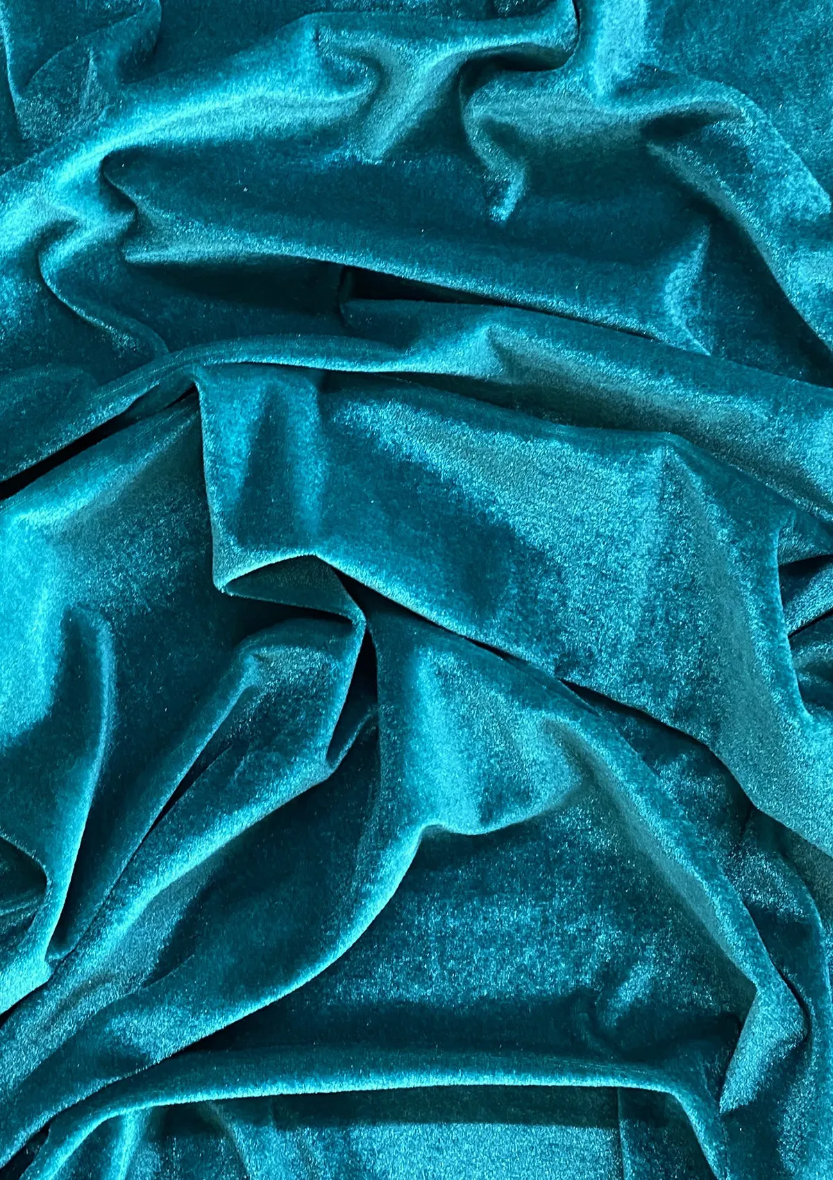 Soft Velvet Fabric Luxury Soft Touch Velour 60" Plain Dyed Spandex 1-Way Stretch