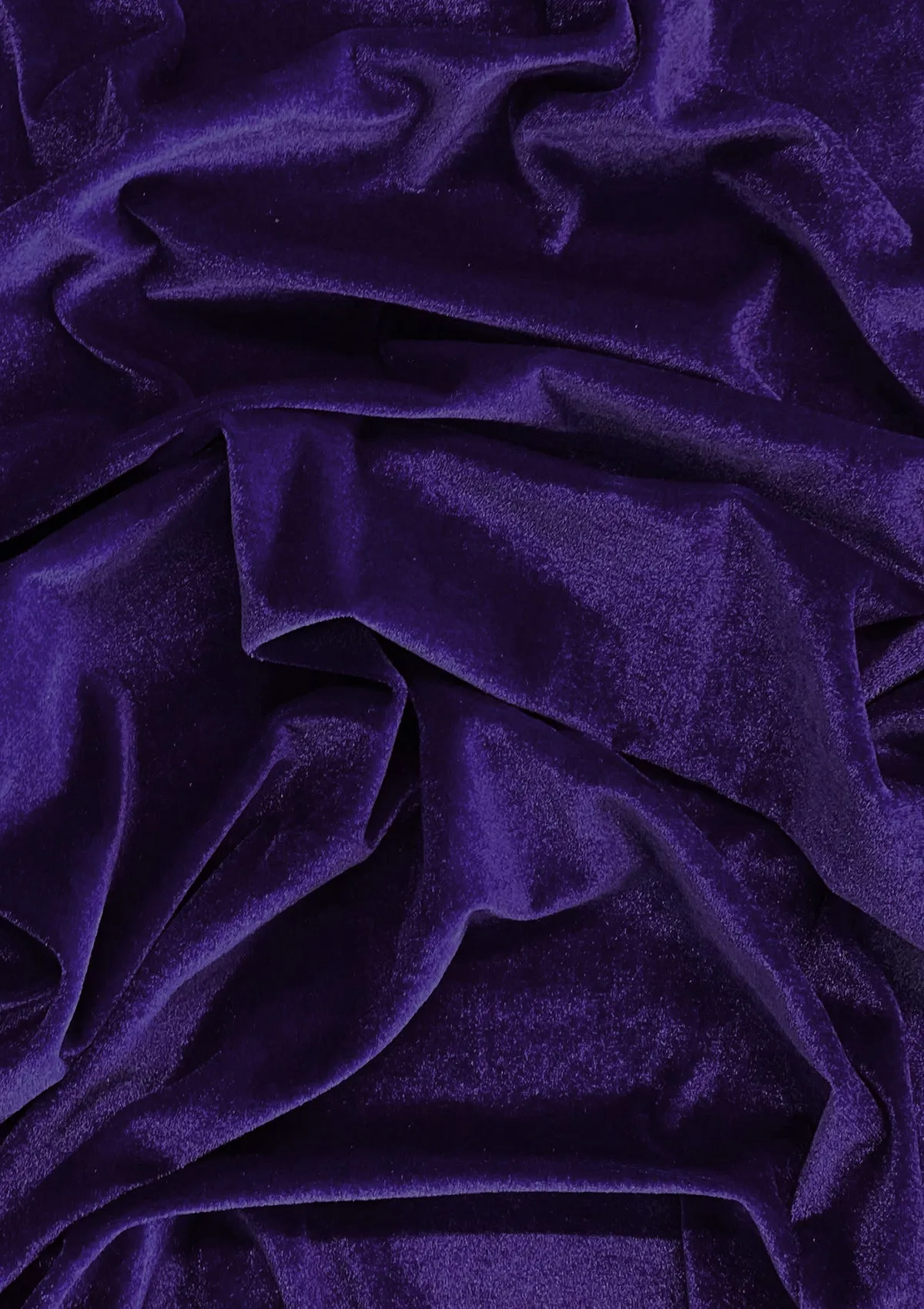 Soft Velvet Fabric Luxury Soft Touch Velour 60" Plain Dyed Spandex 1-Way Stretch